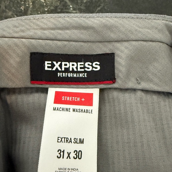 Express Performance Charcoal Dress Pants for Men - Picture 3 of 6
